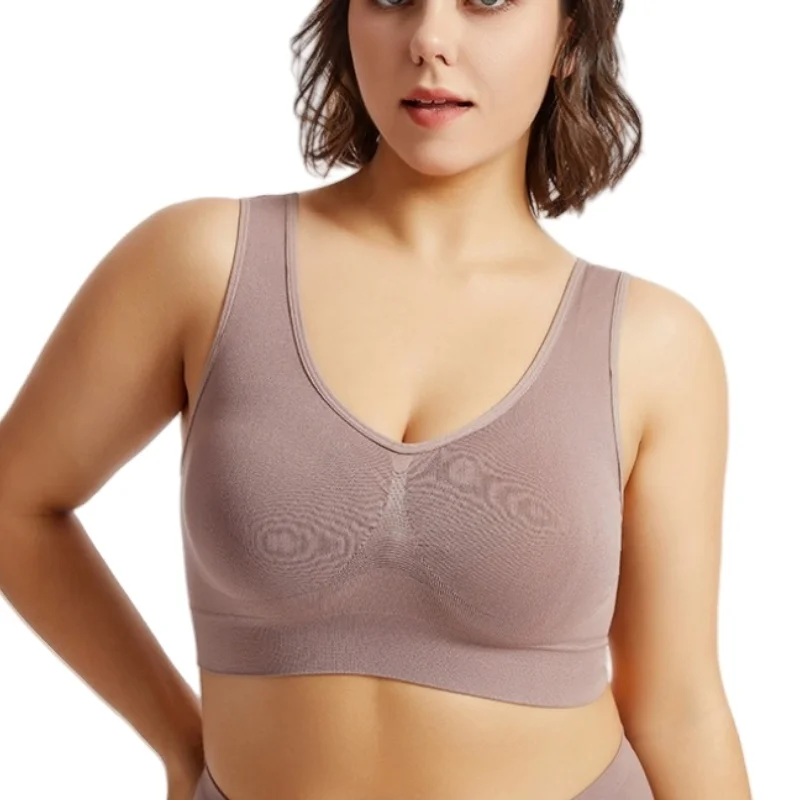 

Seamless Bras For Women Push Up Sports Tops Female Breathable Brassiere No Pads Bra Crop Top Solid Sexy Lingerie S-5XL