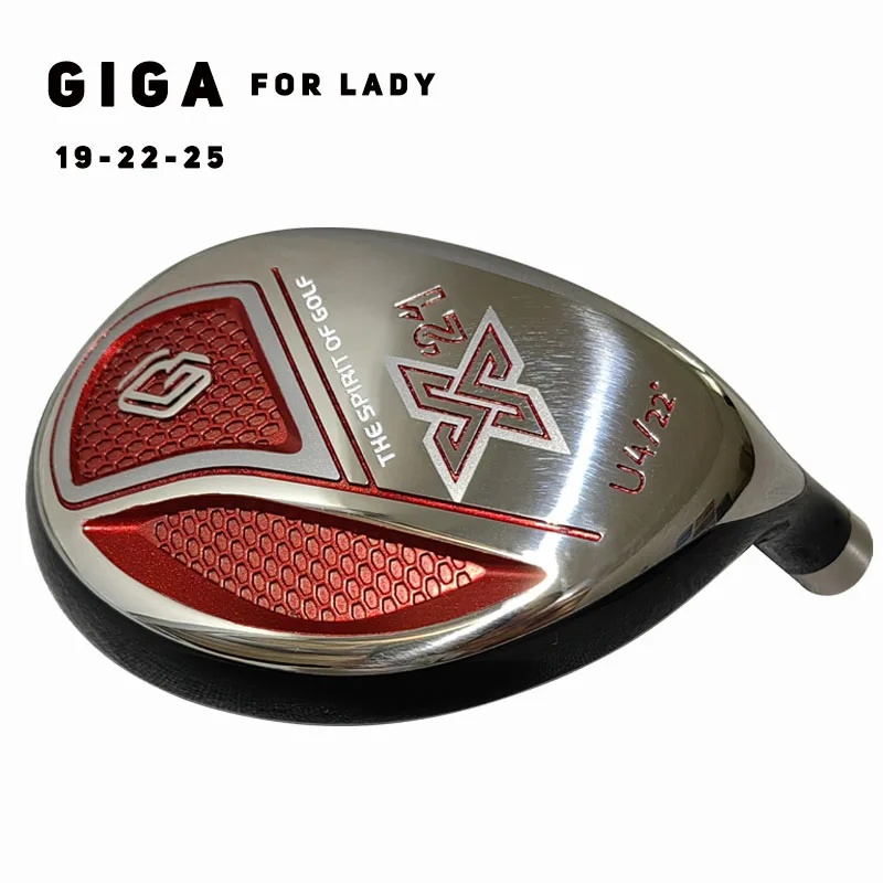 

GIGA Golf Hybrid X21 THE SPIRIT OF GOLF Red Colour Golf Hybrid Set 19 22 25 Degree Golf Club For Lady Only Head No Shaft