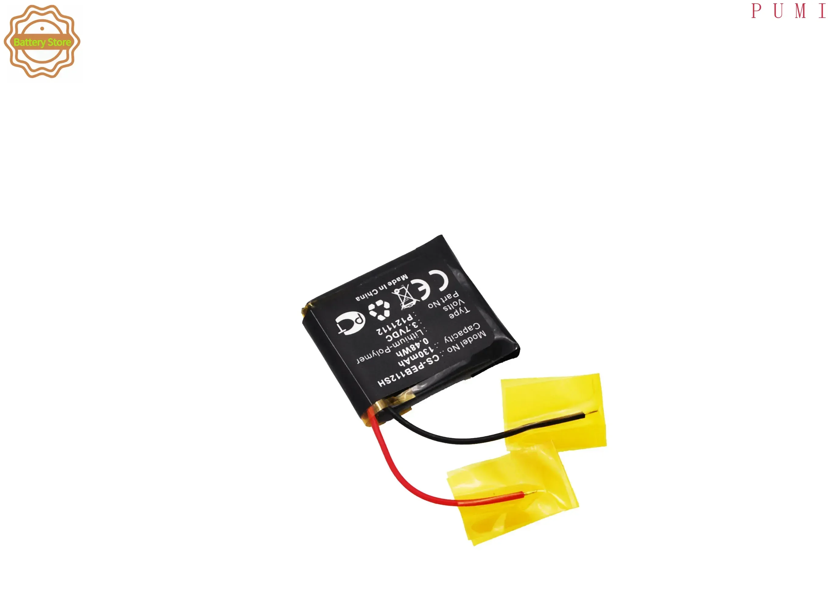 CS Replacement Battery for Pebble E-Paper,Pebble Steel,Watch 2,401S PN:P121112 130mAh / 0.48Wh