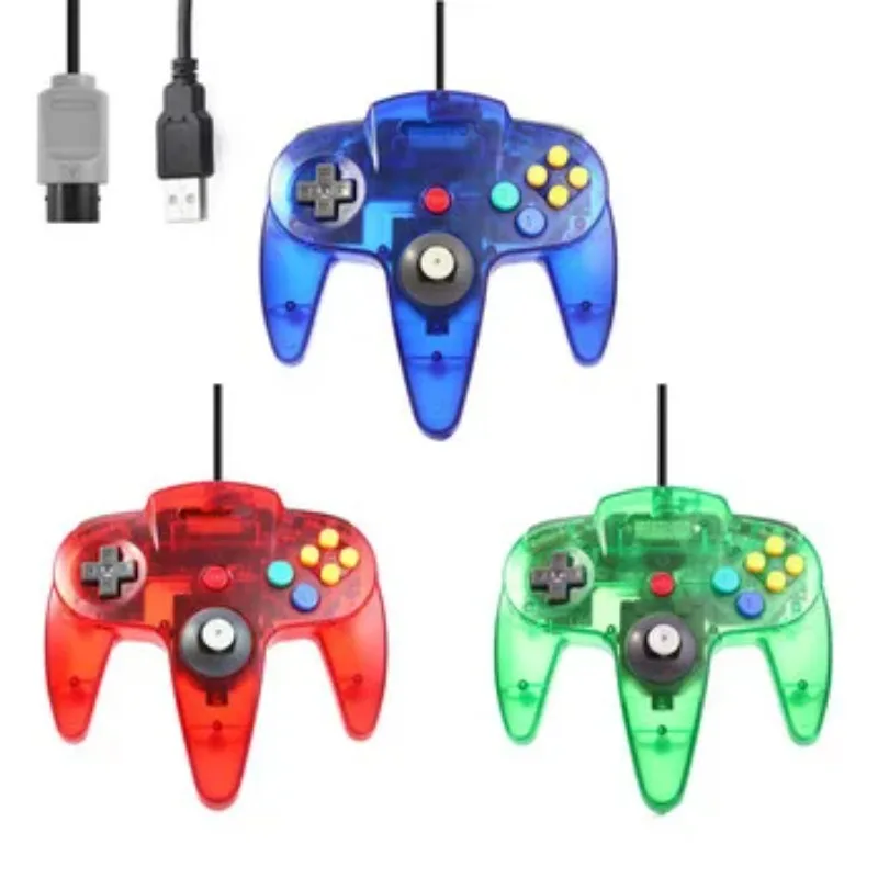 Klasyczny przewodowy do konsoli Nintendo N64 Gamepad / port USB do kontrolera N64 Joystick do konsoli N64 Przewodowy kontroler Gamepad