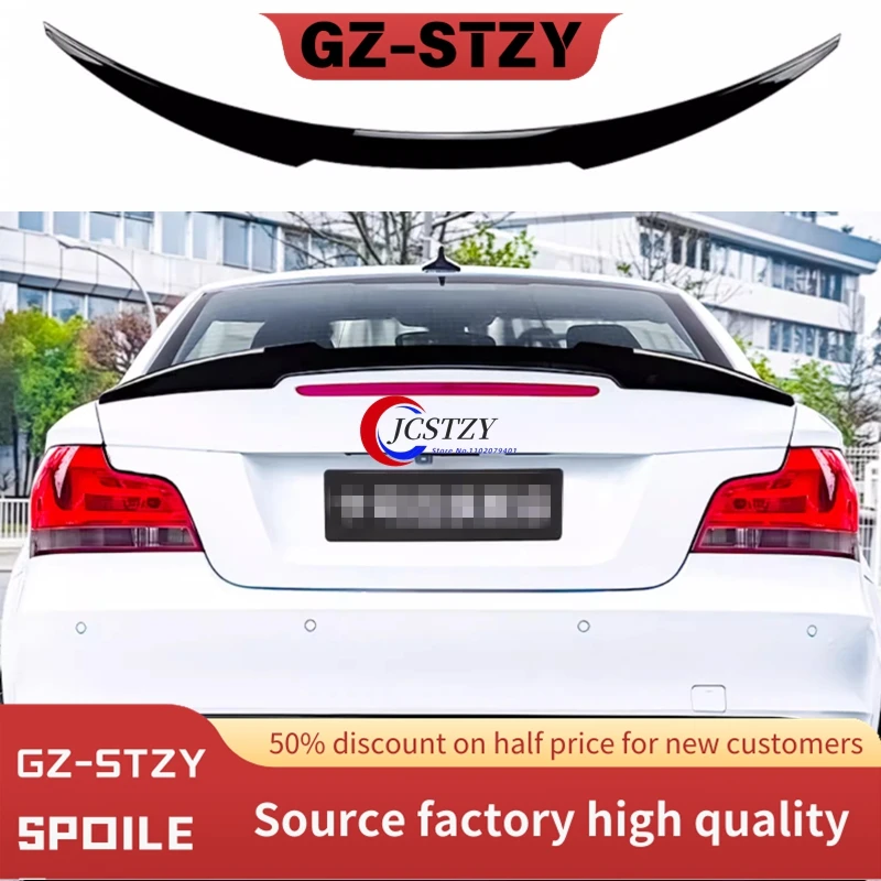 

Car Spoiler High Kick M4 Style ABS Carbon Fiber Wing Rear Trunk For BMW 1 Series 1M Coupe EW 1 Series Coupe 2-Door E82 2007-2013