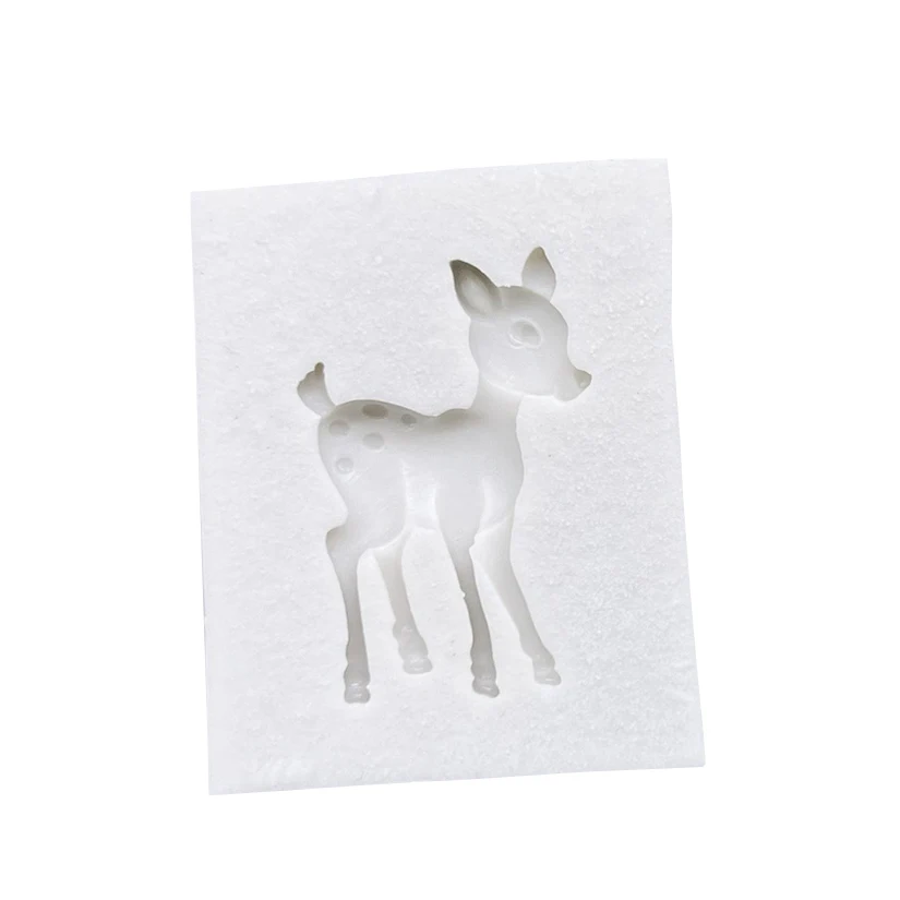 Mini Deer Elephant Silicone Sugarcraft Mold Resin Tools Cupcake Baking Mould Fondant Cake Decorating Tools