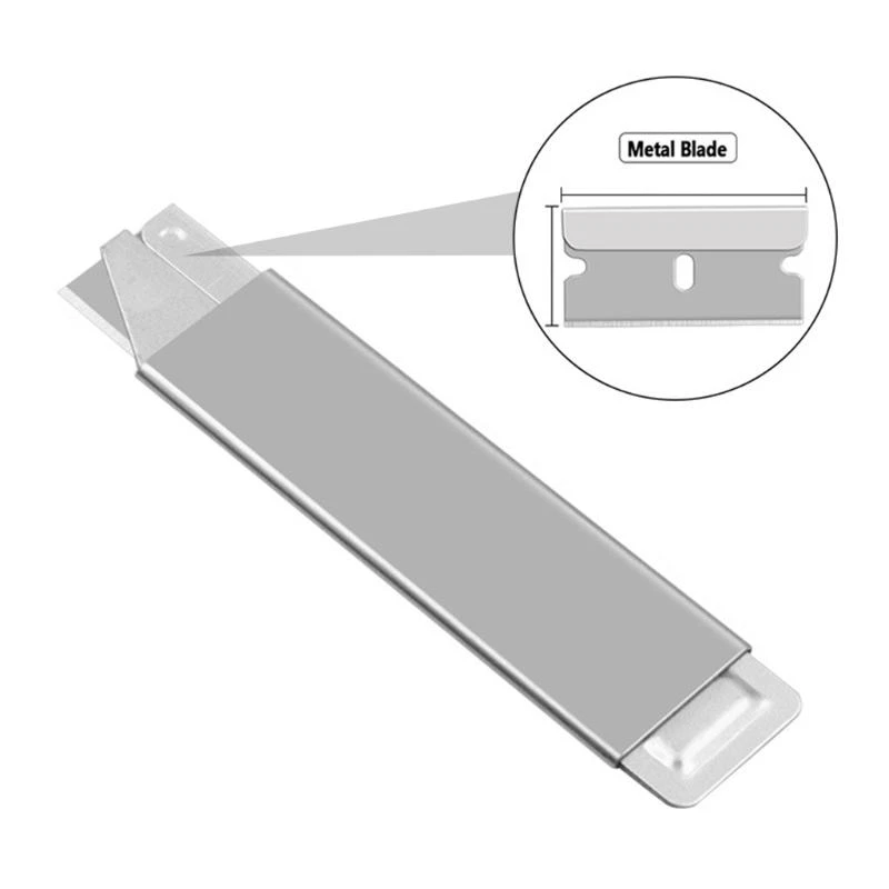 Stainless Steel Utility Knife Retractable Paper Box Cutter for Sharp Blade Heavy Duty Household Tool