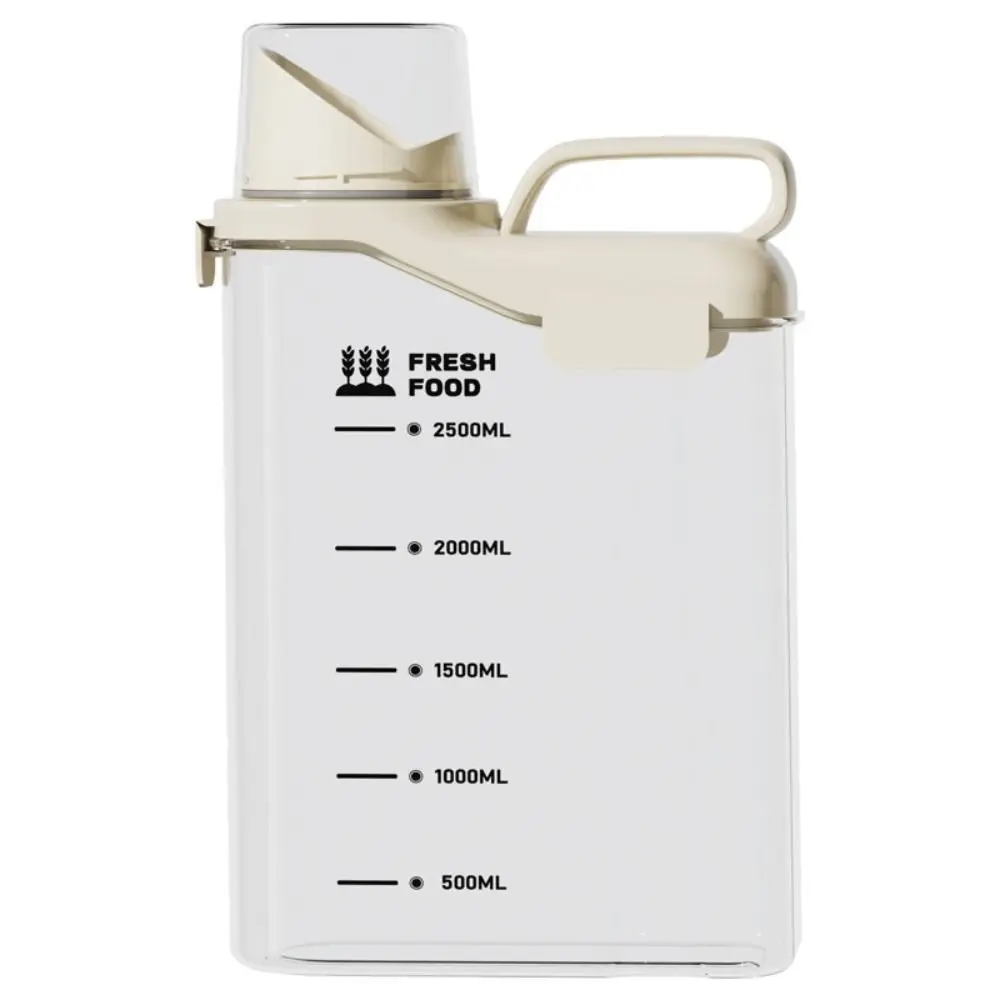 

With Handle Food-grade PP Cereal Storage Dispenser Airtight Transparent Storage Tank with Measuring Cup Rice Containers Kitchen