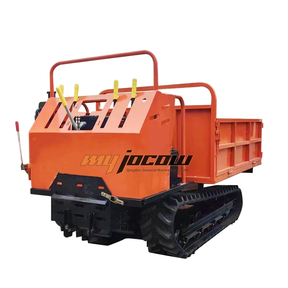 Mini 0.8 Ton Crawler China Tracked Dumper With Crane