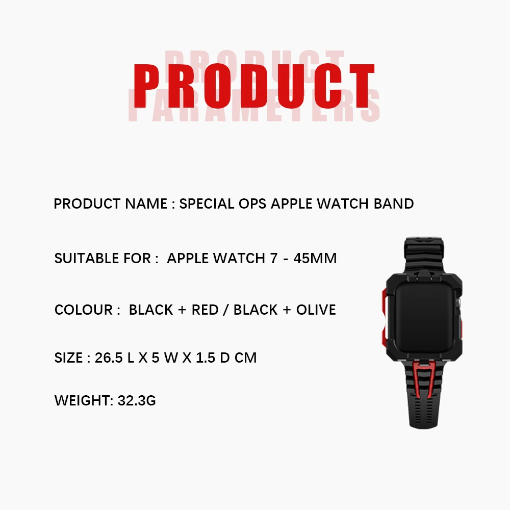 Case+Strap for Apple Watch Band Rubber 45mm 44mm 42mm Sports Outdoor Bumper Frame Loop Military Army for Iwatch Series 8 7 6 5 4