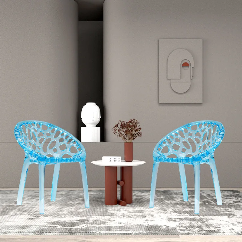 Fashion ins stool Internet celebrity makeup   Photo  Portable home folding  Acrylic dining  Transparent chair