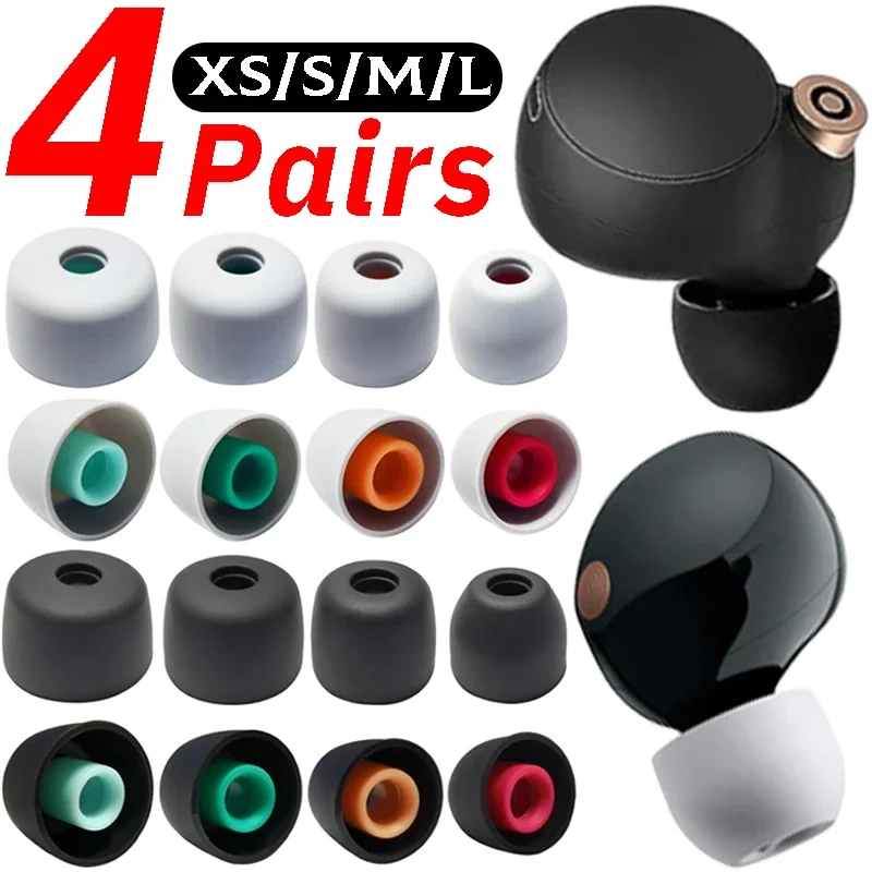 1-4Pair Silicone Ear Tips for Sony WF-1000XM5 1000XM4 1000XM3 MDR XBA Oneplus Buds Earbuds Soft In-ear Eartips Earphone Earplugs