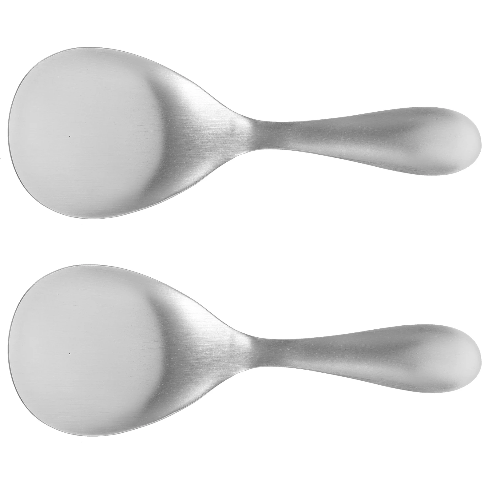 

2pcs Stainless Steel Rice Spoon Large Cooking Utensils Non Stick Scoop Heat Insulation Kitchen Tool Serving Paddle Easy Clean