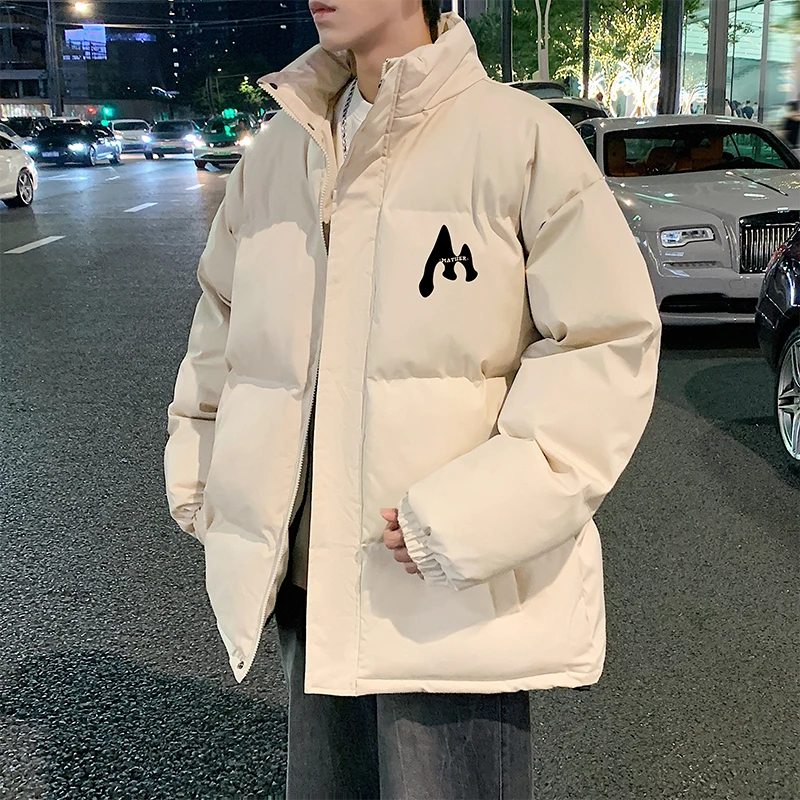 

Молодежная легкая хлопковая куртка с воротником-стойкой, утепленная, свободного кроя, для зимы, повседневная, теплая и стильная