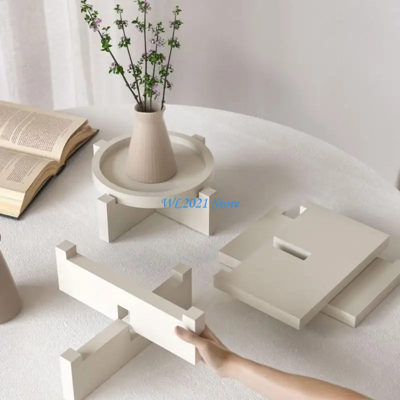 

G5GC Large Capacity Designs Love Round Plate Tray Craft from Silicone Portable for Restaurant Service And Holiday Decorations