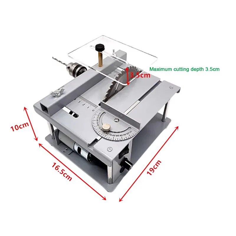 Small and Micro Multi-function Table Saw PCB Small Desktop Cutting Machine Diy Model Woodworking Household Mini Electric Saw