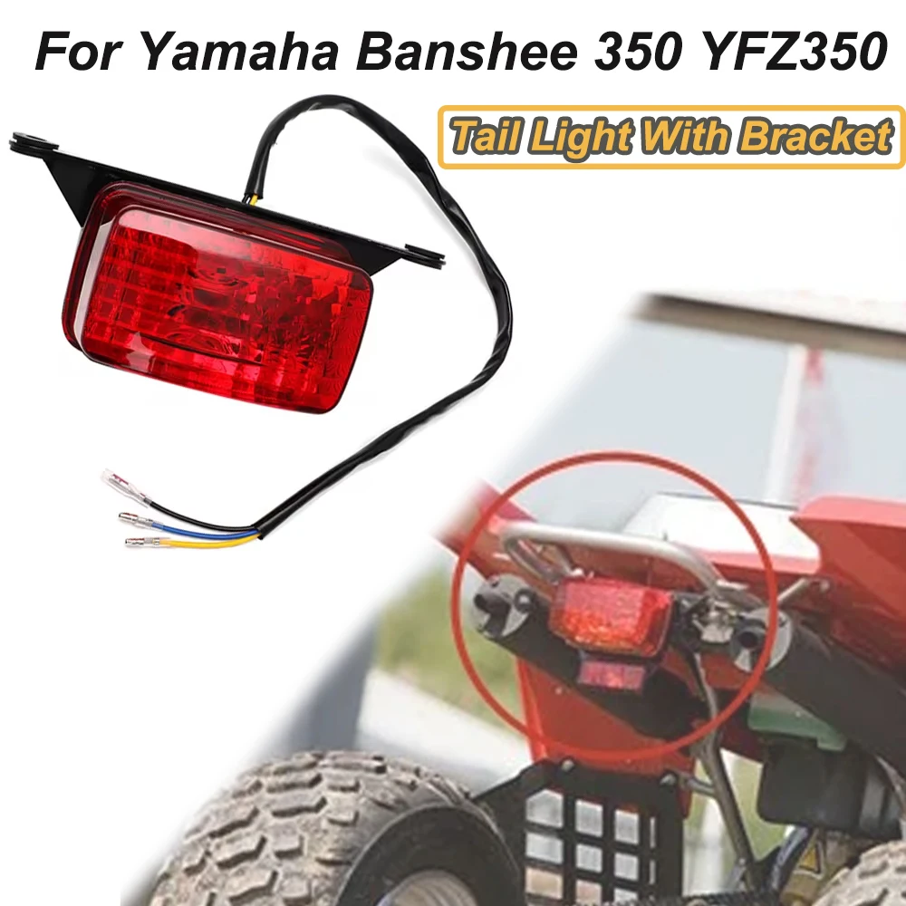 Dla Yamaha Banshee 350 YFZ350 Breeze 125 YFA1 Warrior 350 YFM350X Grizzly 125 światło tylne ze wspornikiem