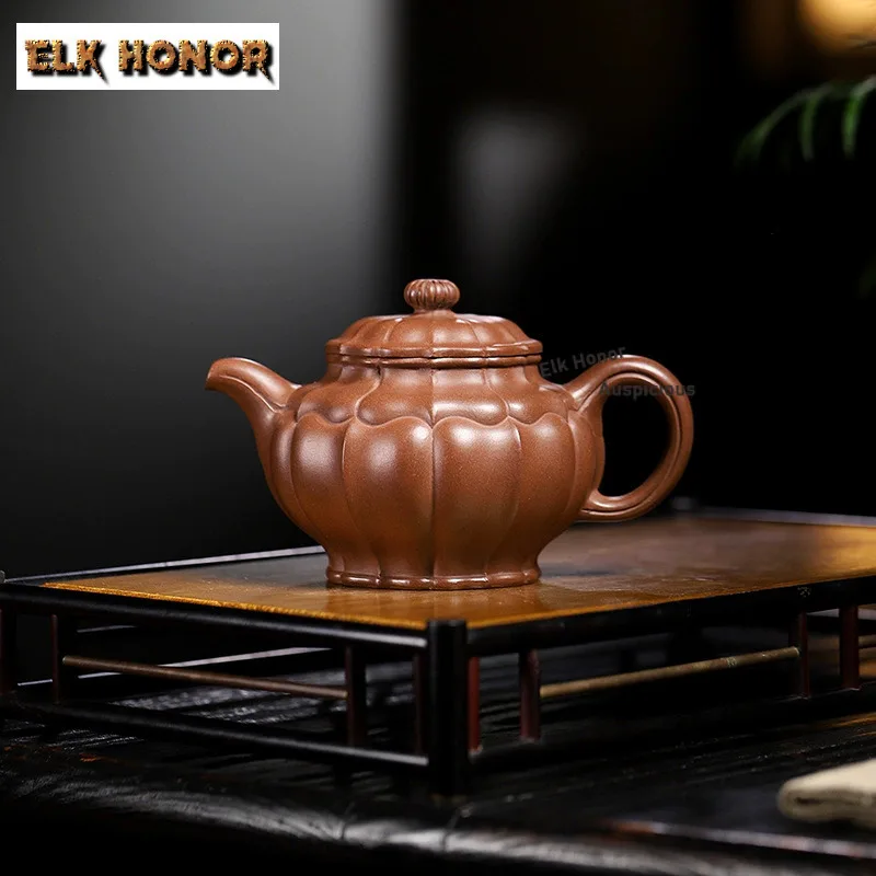 340ml Luxury Yixing Purple Clay Teapots Handmade Duozhi Pot Raw Ore Mud Tea Maker Kettle With Infuser Zisha Tea Set Tea Services