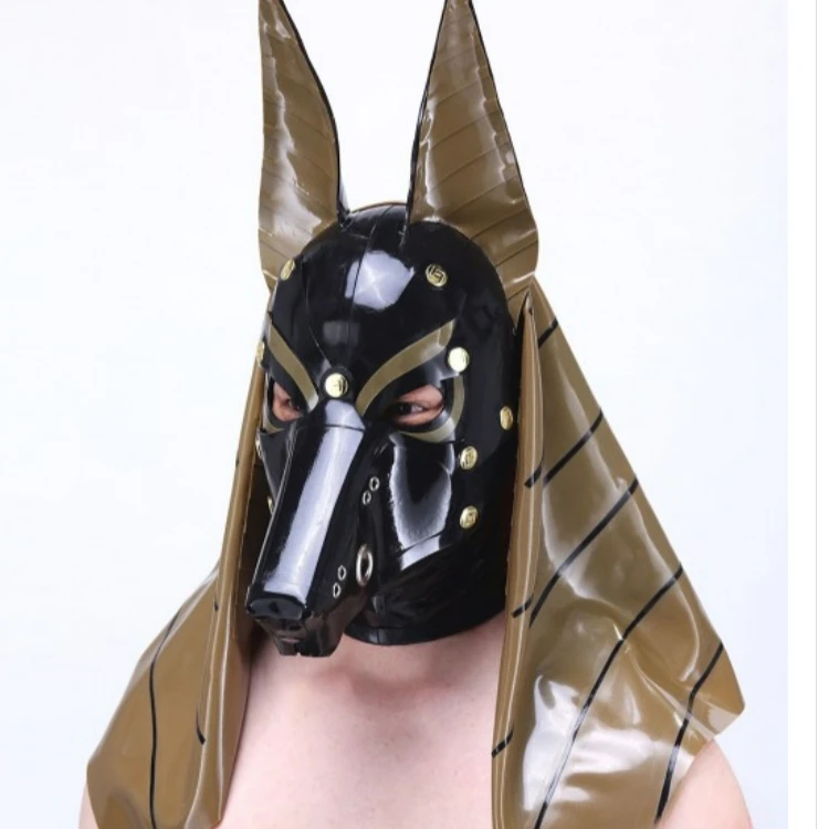 

customizedLatex Mask Sexy Rubber Hood Fetish Mask Latex Costume Single Molding Without Splicing Gaps club