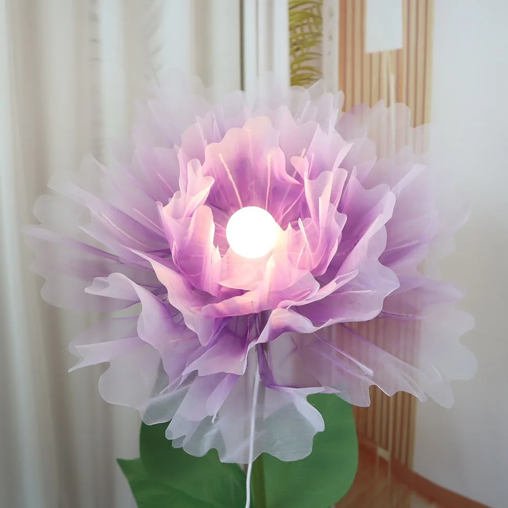 새로운 3D 꽃 조명 패브릭 수제 인공 꽃 거대한 사진 소품 레이아웃 배경 장식 대규모 이벤트