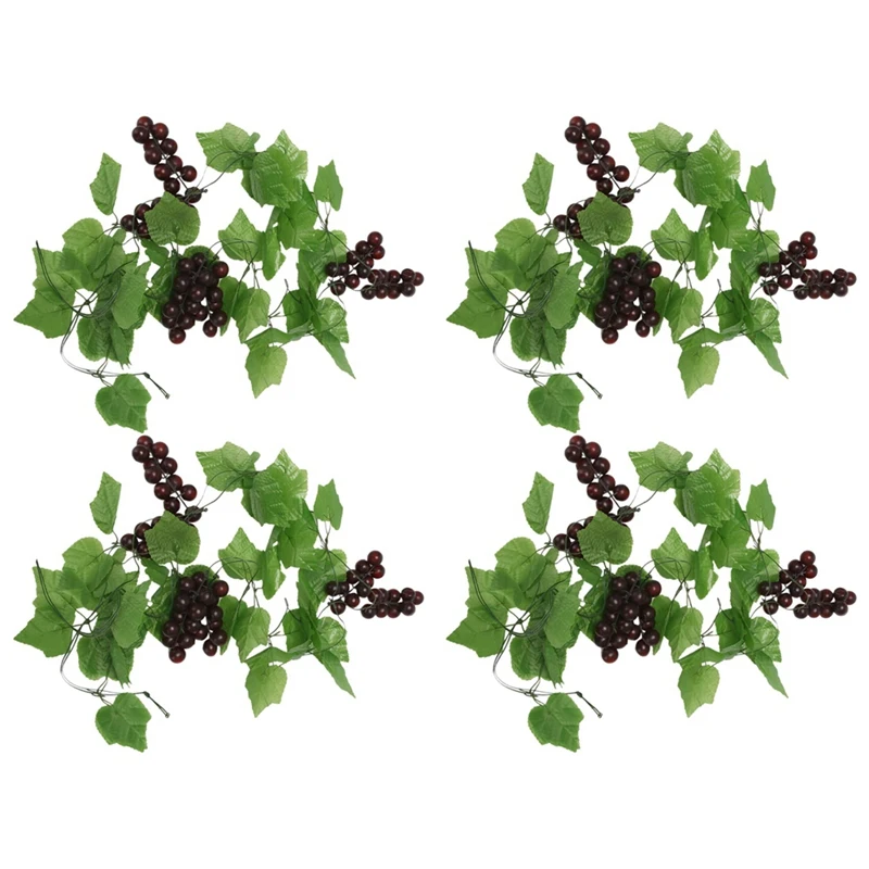 8X Artificial Grape Vine Garland Fruit For Home Garden Decoration