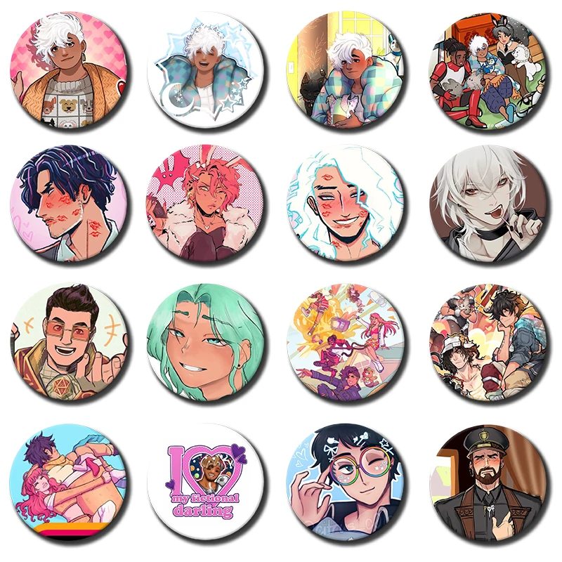 Funny Game Date Everything Coin Brooches Cute Cartoon Role Playing Pins on Backpack Clothes