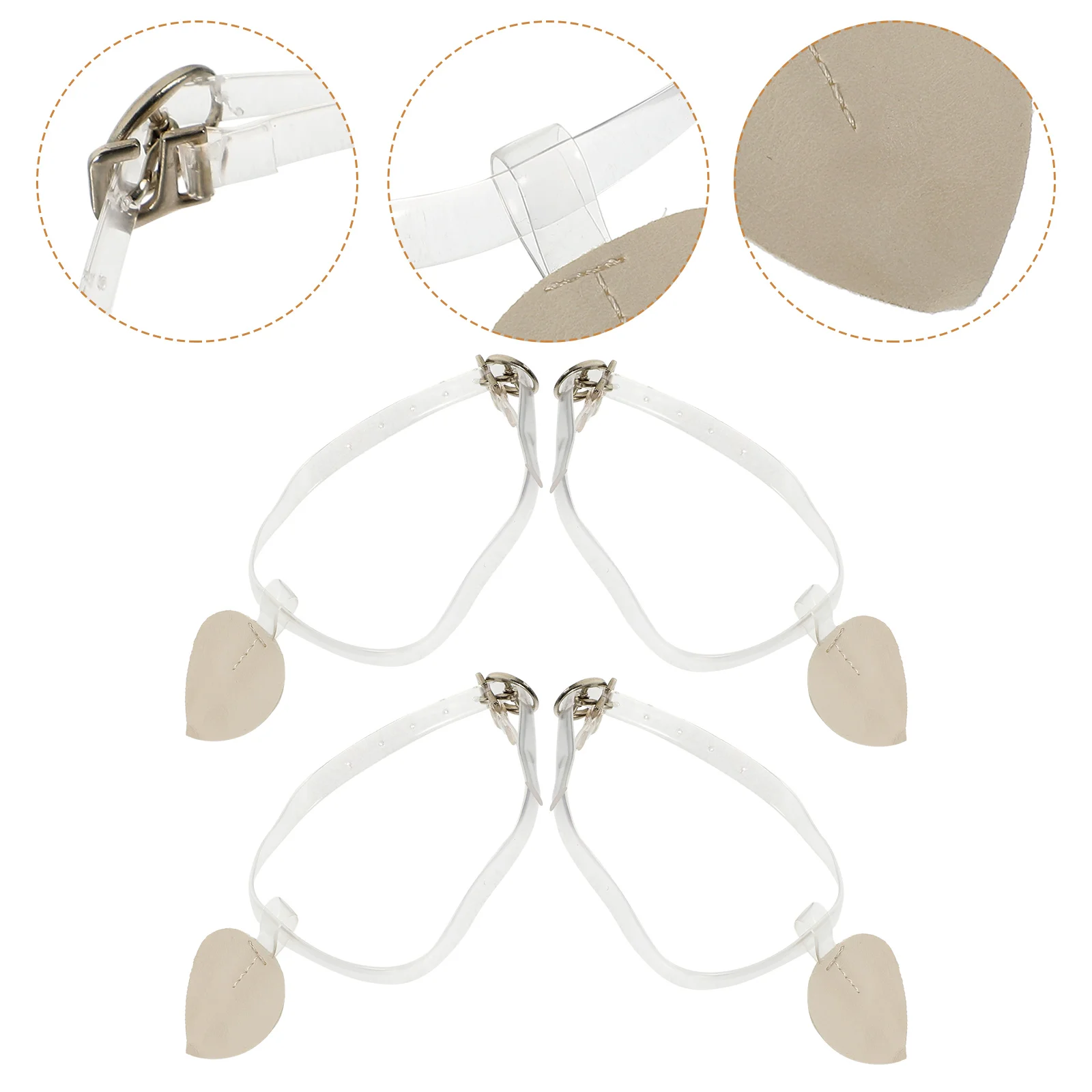 

2 Pairs Adjustable Straps Female High Heel Bands Replaceable Shoe Accessories Elastic Cushion Inserts For Women Men Dress Shoes