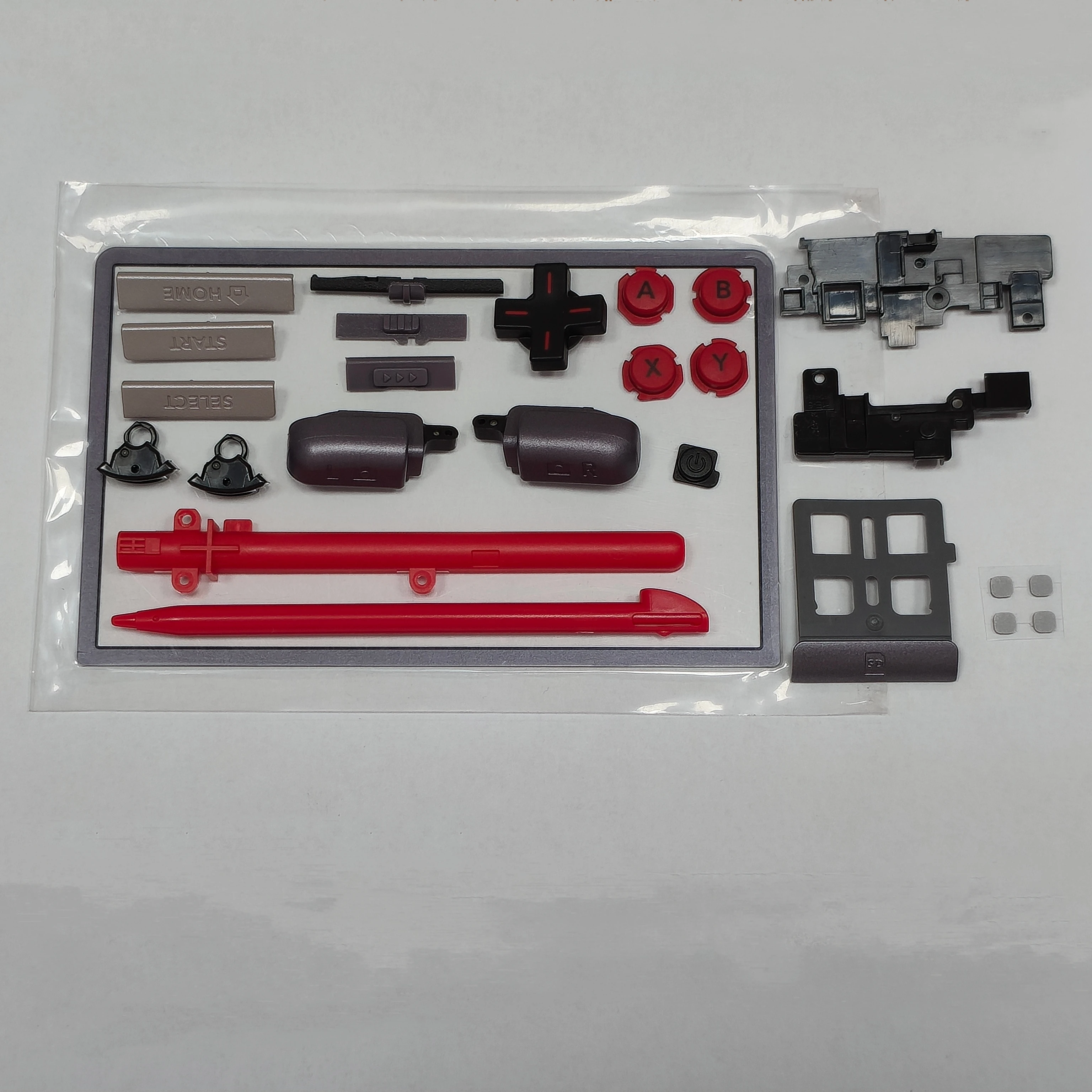 Accessori grigi originali in edizione limitata Pulsanti Tasti per apparecchiature da gioco compatibili con console Nintend 3DS XL LL