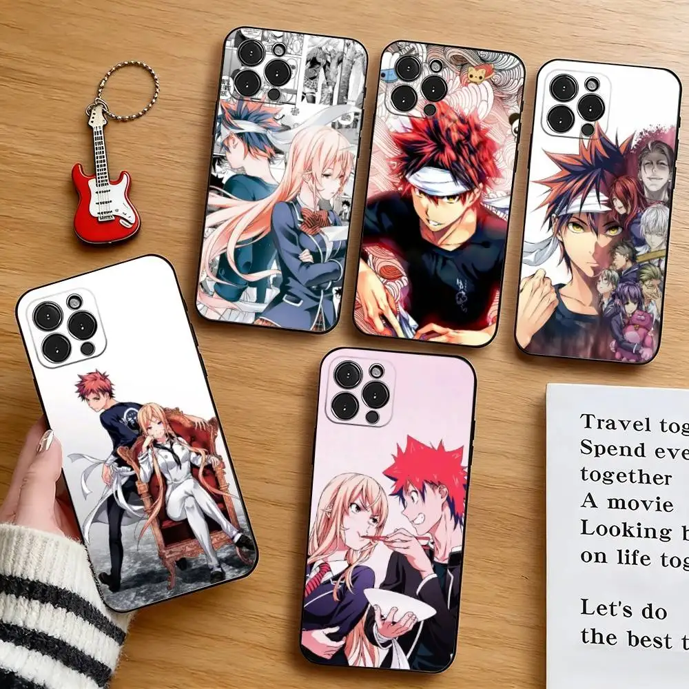 

F-Food Wars! S-Shokugeki no S-Soma Phone Case For iPhone 17,16,15,14,13,12,11 Plus,Pro Max,XS,Soft Silicone Black Cover
