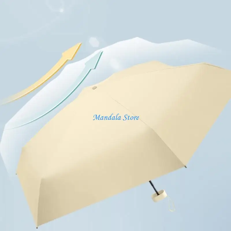 

U2JC Lightweight Pocket Umbrella Folding with Carry Case Great for Women and Girls