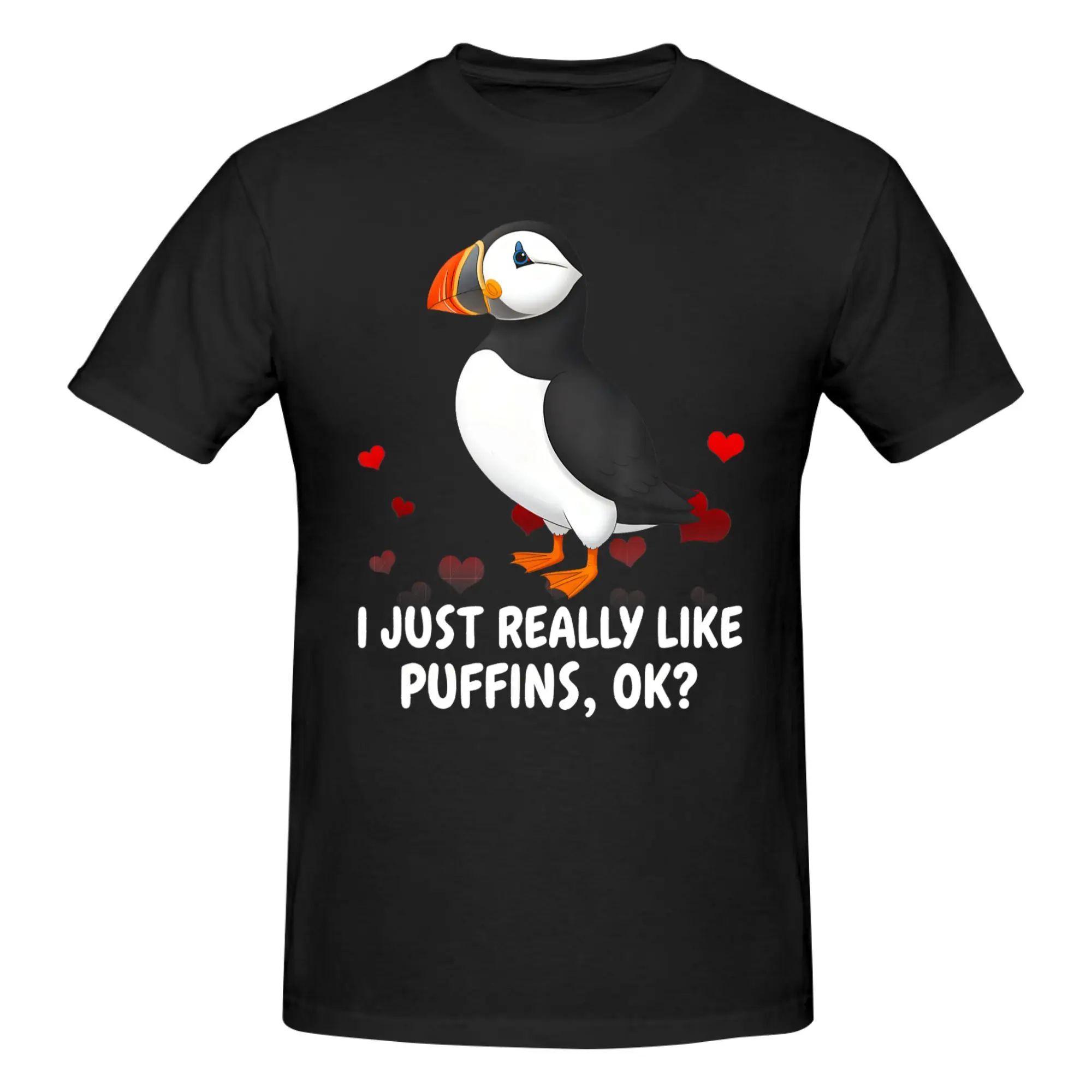 1 Piece Bird Hobby Novelty Graphic 100% Cotton T-Shirt I Just Really Like Puffins Tops Tees For Men
