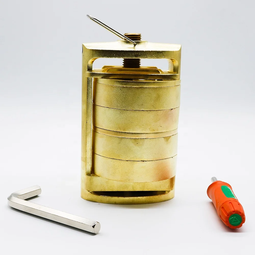 SKYLUN Dental Two-Layer Double Tank Bronze Handler Denture Flask Press Compress with Wrench and Handle