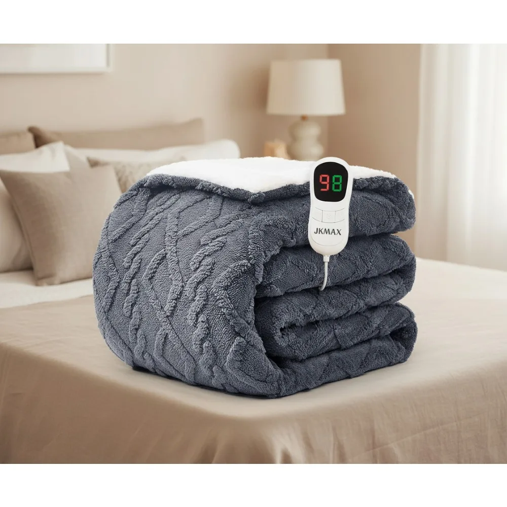 

Full Size Electric Heating Blanket 72x84 Inches with 10 Heat Levels, 5 Timer Settings & Overheat Protection