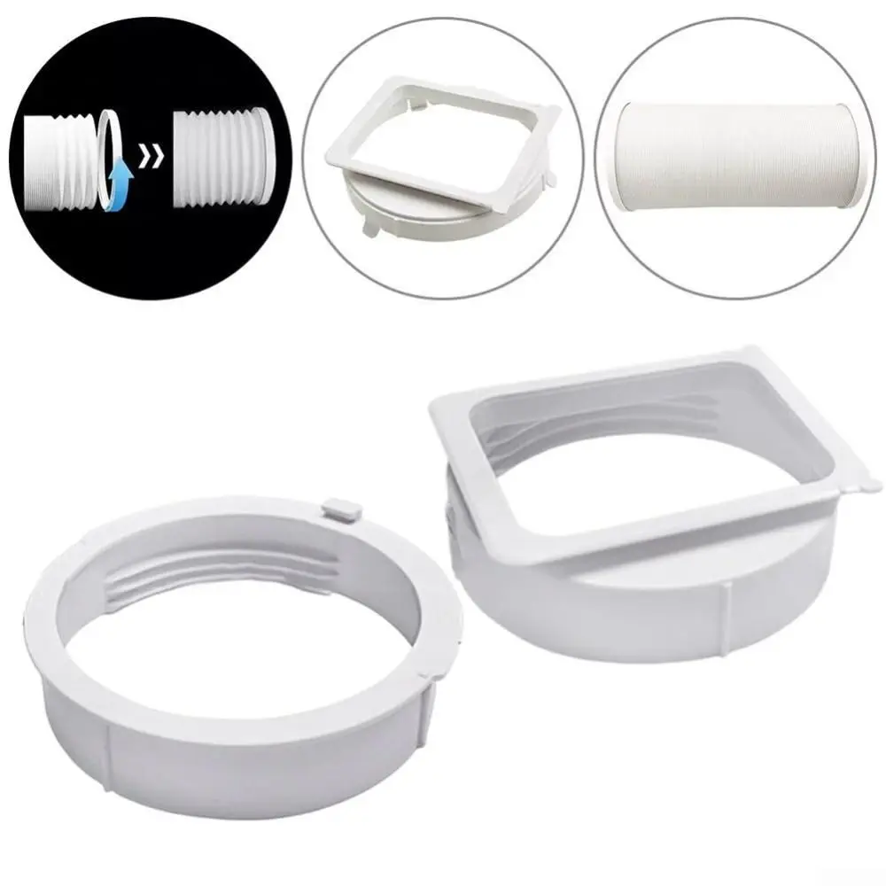 Vent Hose Coupler Air Conditioner Hose Connector White PVC Exhaust Hose Connector Secure Connection Easy Installation