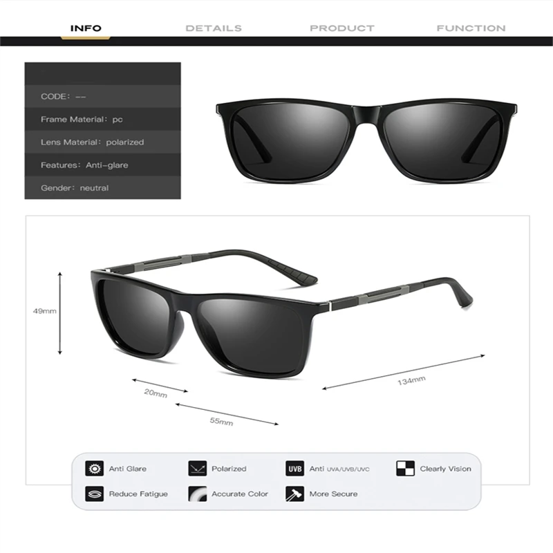 0-0,5 -0,75 bis -6,0 fahren Myopie Sonnenbrille mit Rezept Markendesigner Männer TR90 polarisierte Dioptrien Sonnenbrille für Frauen – Detail 3