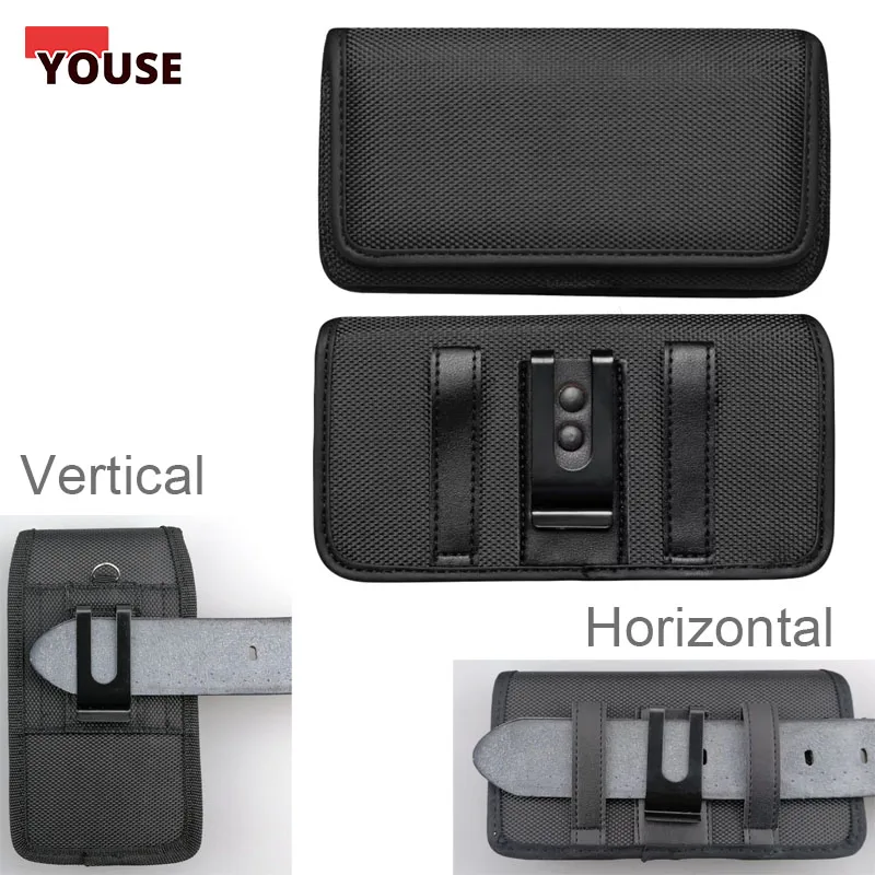 Durable Anti-Theft Phone Holster Bag with RFID Blocking - Heavy Duty Nylon Waist Pack W/Quick-Release Buckle & Metal D-Ring