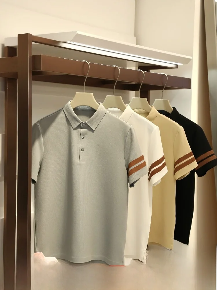 

Итальянская мужская футболка ort Sve irt Casual Faion Summer Busin с легким воротником от Transcribe