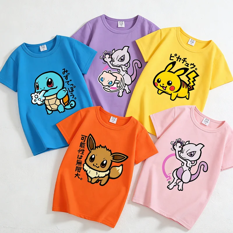 Хлопковая-футболка-с-короткими-рукавами-и-изображением-покемонов-милые-топы-летняя-одежда-модные-футболки-с-короткими-рукавами-и-принтом-повседневная-одежда-с-героями-мультфильмов