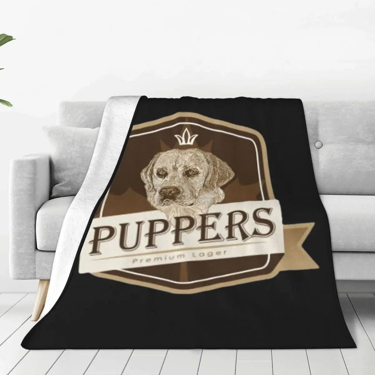 Puppers, Officially Wayne's Favourite Beer Blankets Soft Flannel Throw Blanket Cover for Bed Living room Picnic Travel Home Sofa