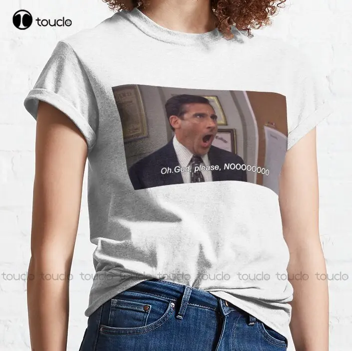 Oh. God Please Nooooooo The Office Tv Series Michael Scott Dwight Shrute T-Shirt Tennis Shirts For Men Fashion Tshirt Summer New