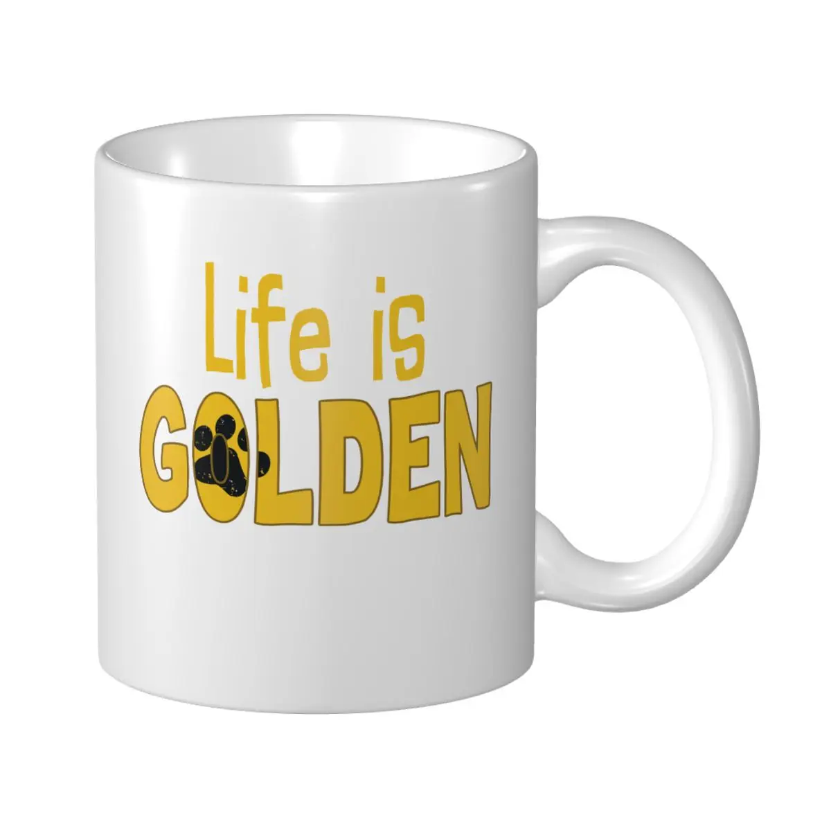 Mark Cup Mug Life Is Golden Retriever Funny Dog Lovers Coffee Mugs Tea Milk Water Cup Travel Mugs For Office Home