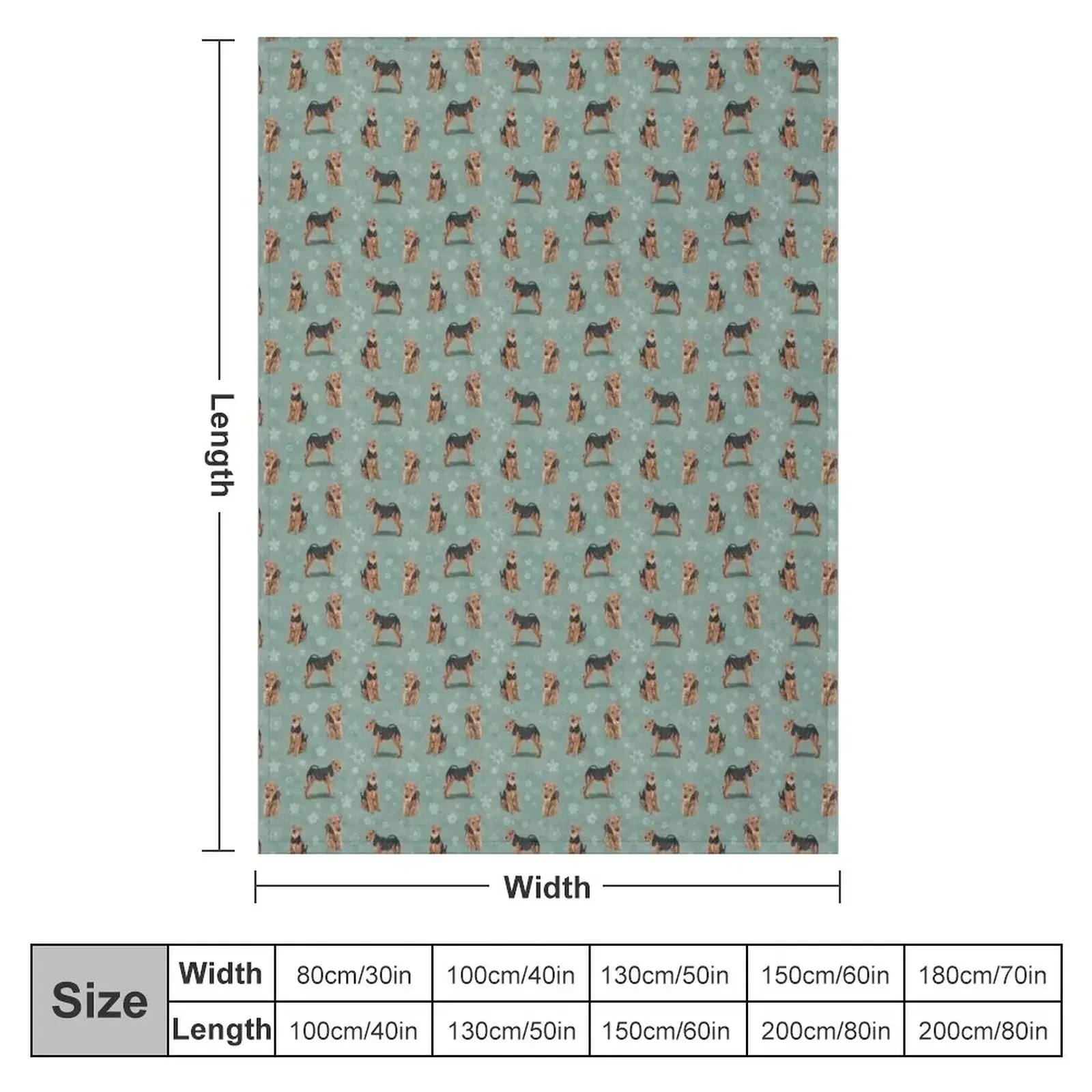 The Welsh Terrier Dog Throw Blanket Flannel Fabric Furrys Blankets For Bed Nap Beautifuls Vintage Blankets