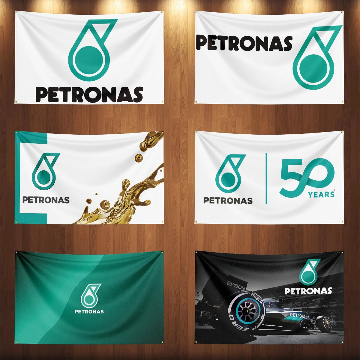 3x5 Ft P-PETRONAS Motor Car Oil Flag Motoring Racing Workshop Car Banners Tapestry Flag Outdoor For Decoration Engine Oil
