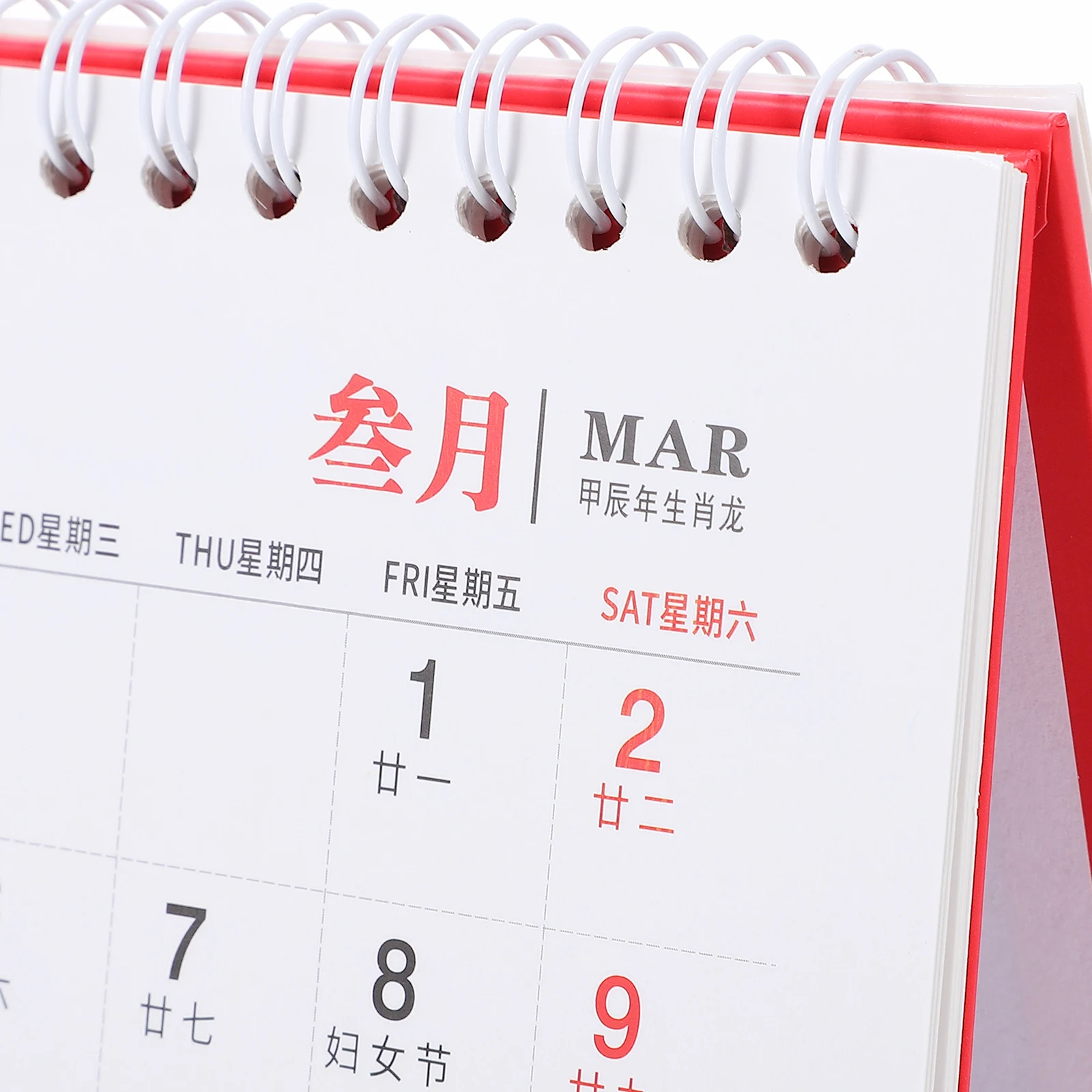 

Artistic Desk Calendar 2024 Exquisite Dragon Design Monthly Planner Paper Office Home Visual Gift Detailed Dates Holiday