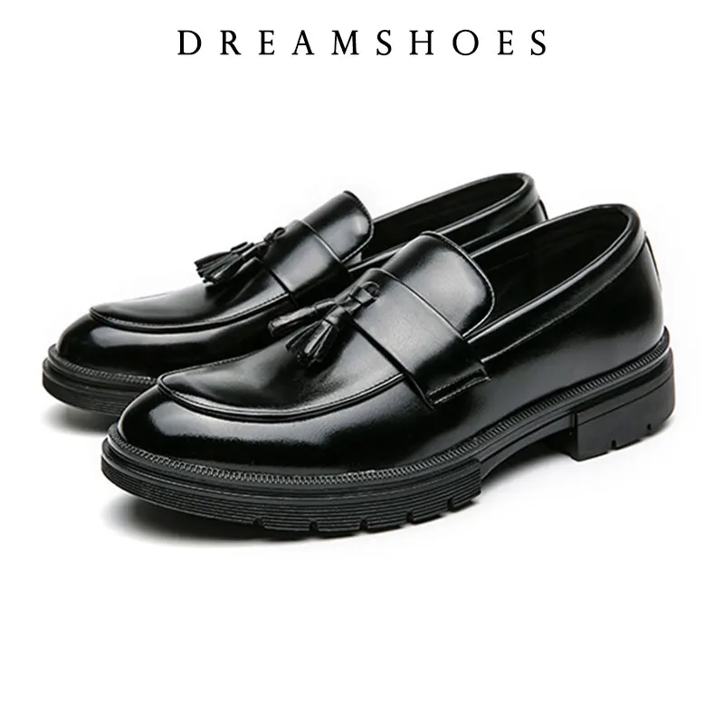 

2025 Luxury Brand shoes men Fashion Soft Moccasins Men Loafers High Quality Leather tassel Shoes Mens Flats Driving Shoe