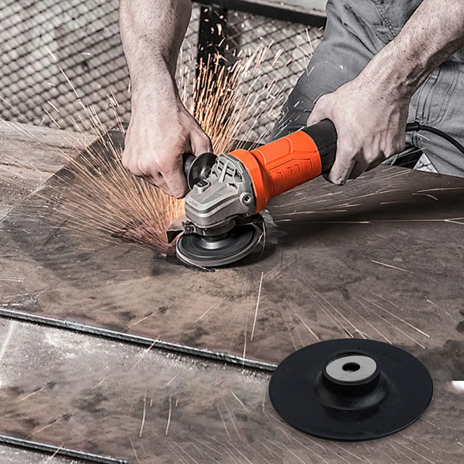 Backing Pad 100mm 4Inch Diameter with M10 Thread and Lock Nut for Use with Fibre Discs on For Angle Grinder and Polisher