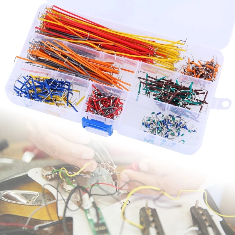 560Pcs 14 Assorted Length Preformed Breadboard Jumper Wire 2-125mm Breadboard Connecting Line Cable With Storage Box