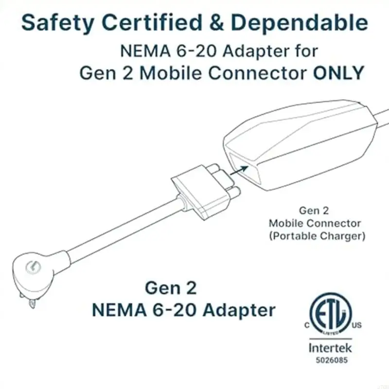 Nema 14-50 Adapter Charging Solution Thermal Overloaded Protective Weather Resistant For Gen 2 Electric Vehicle