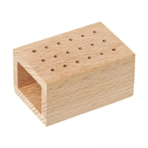 2xWooden Display Storage Box Nail Art Tools Organizer Manicure Tool Nails Drill Holder Grinding Head Storage Stand for Home