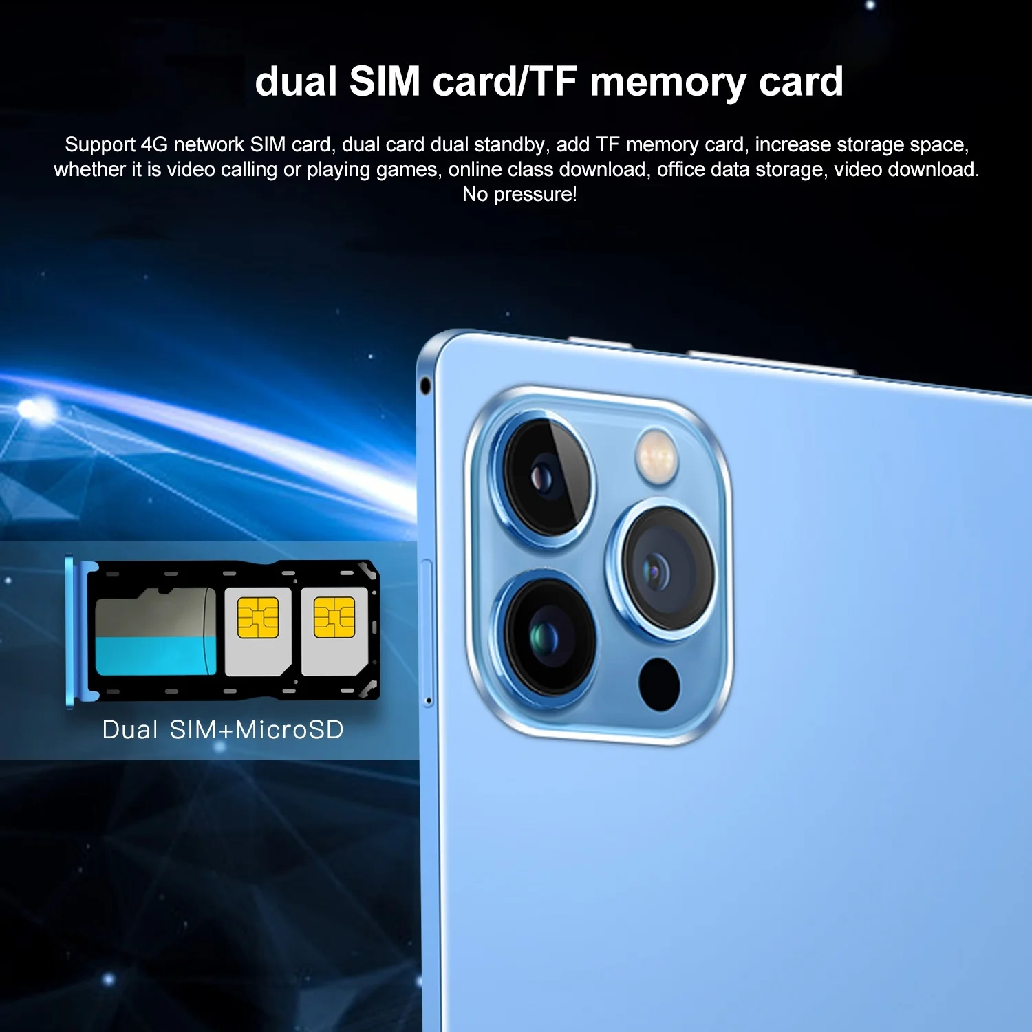 New 10.1 Inch Tablets Global Version Android 13 Octa Core 8GB RAM 512GB ROM 4G LTE Double SIM 5G WiFi HD Tablet Pc 8000mAh
