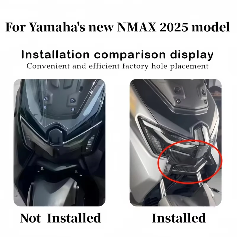 Spoiler Winglets Aerodynamic Wing Spoiler Motorcycle Front Decorative Carbon Filber Shell Fit For Yamaha NMAX155 V3 2025