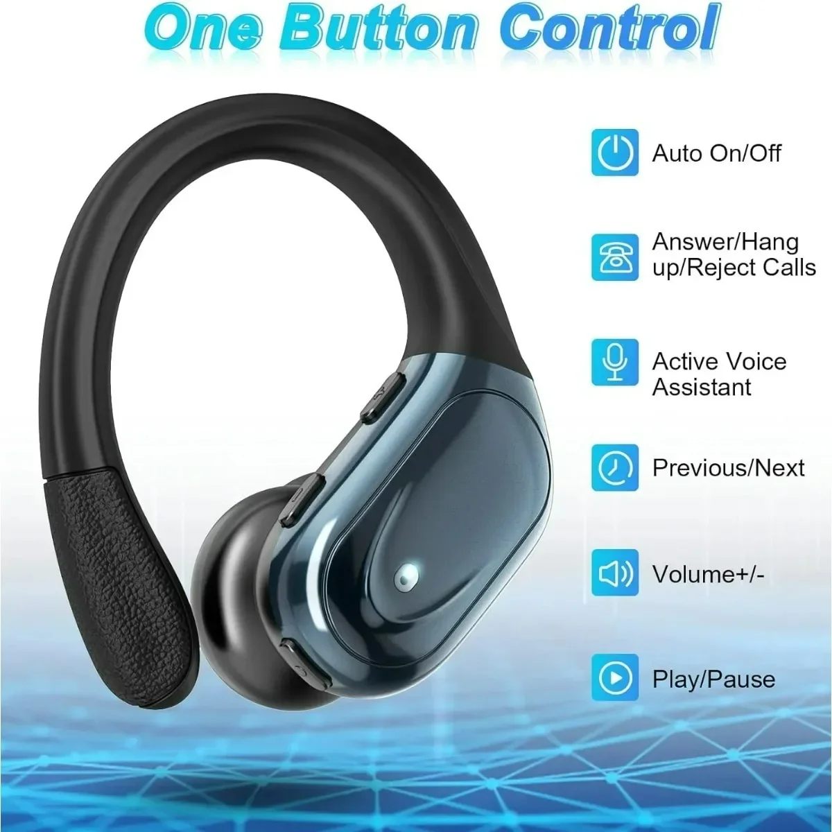 2027 New QCY Wireless Earbuds Sport 5.3 Headphones with Noise Cancelling Mic 75H HiFi Stereo Over Ear Bud LED Display USB-C IPX6 view 6