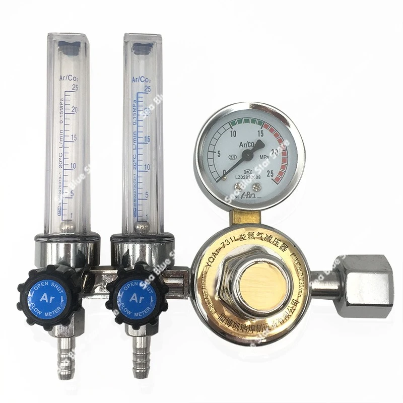 Argon Arc Welding Machine Accessories,Argon Meter Pressure Reducer Double Tube, Pressure Regulator, Pressure Reducing Valve