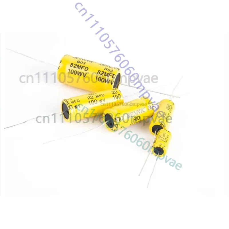 4pcs China Taiwan Original BENNIC B03A series frequency divider capacitor 3% horizontal non-polar electrolytic capacitor